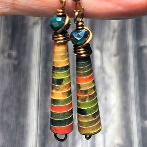 Handmade Paper Bead Earrings